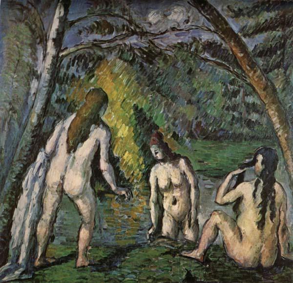 Paul Cezanne Three Women Bathing Norge oil painting art